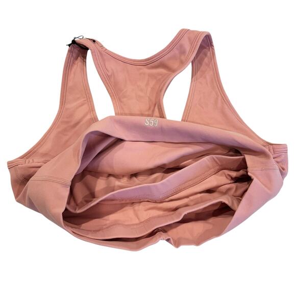 Splits59 Airweight Racerback Sports Bra with Ruching Dusty Rose Size Small NWT - Picture 5 of 12